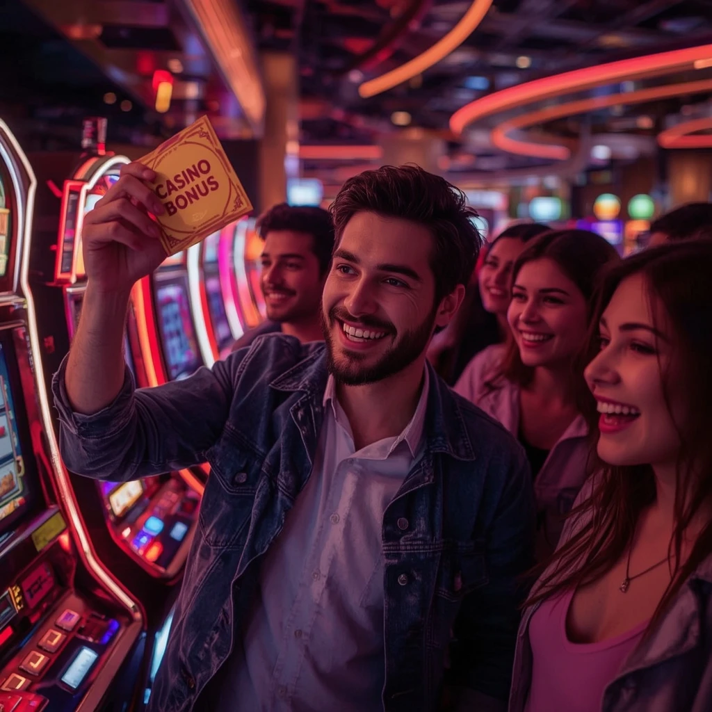 una persona con un bono de casino ALF CASINO